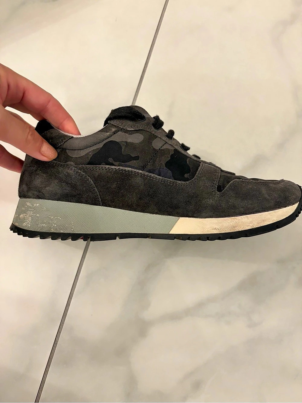 Prada Camo Sneakers in Black & Gray size 7.5-8 - Picture 6 of 11